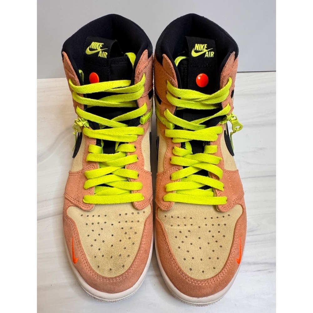 Nike Air Jordan 1 High Switch Black/Light Peach/Peach/Volt – Men's Size 8.5/W 10 - Picture 2 of 11